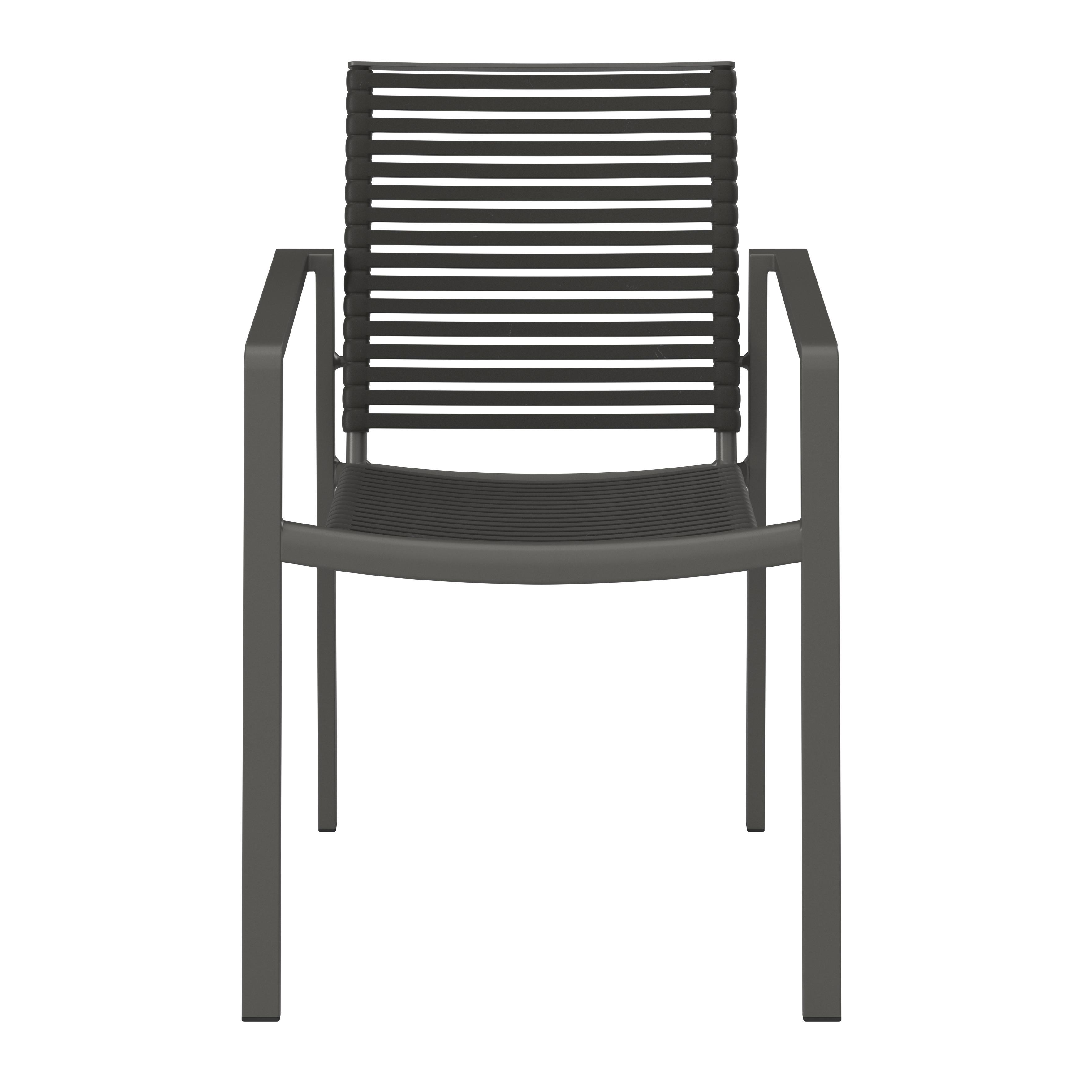 Gartenstuhl Cancun Anthrazit - Anthrazit, MODERN, Kunststoff/Metall (62/56,5/84cm) - Mömax