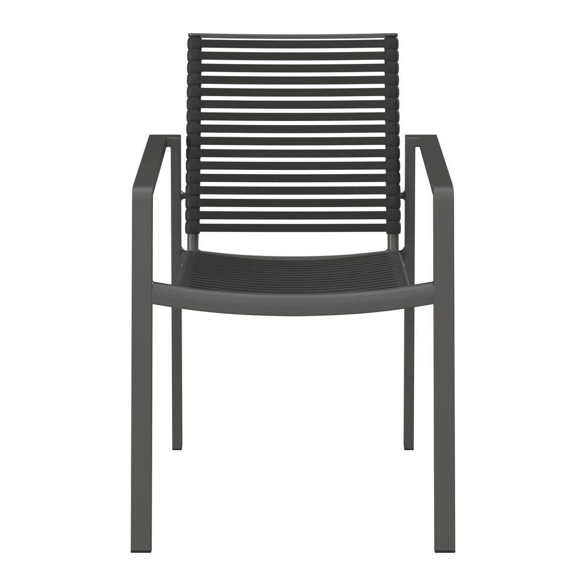 Gartenstuhl Cancun Anthrazit - Anthrazit, MODERN, Kunststoff/Metall (62/56,5/84cm) - Mömax