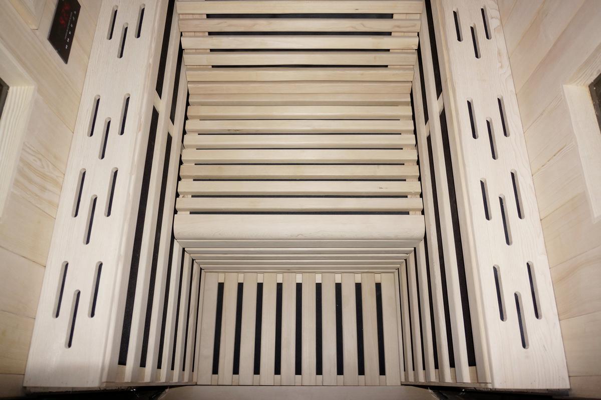 Infrarotkabine Carbon ca. 100x195x130cm - Naturfarben, Basics, Holz (100/195/130cm) - Sanotechnik