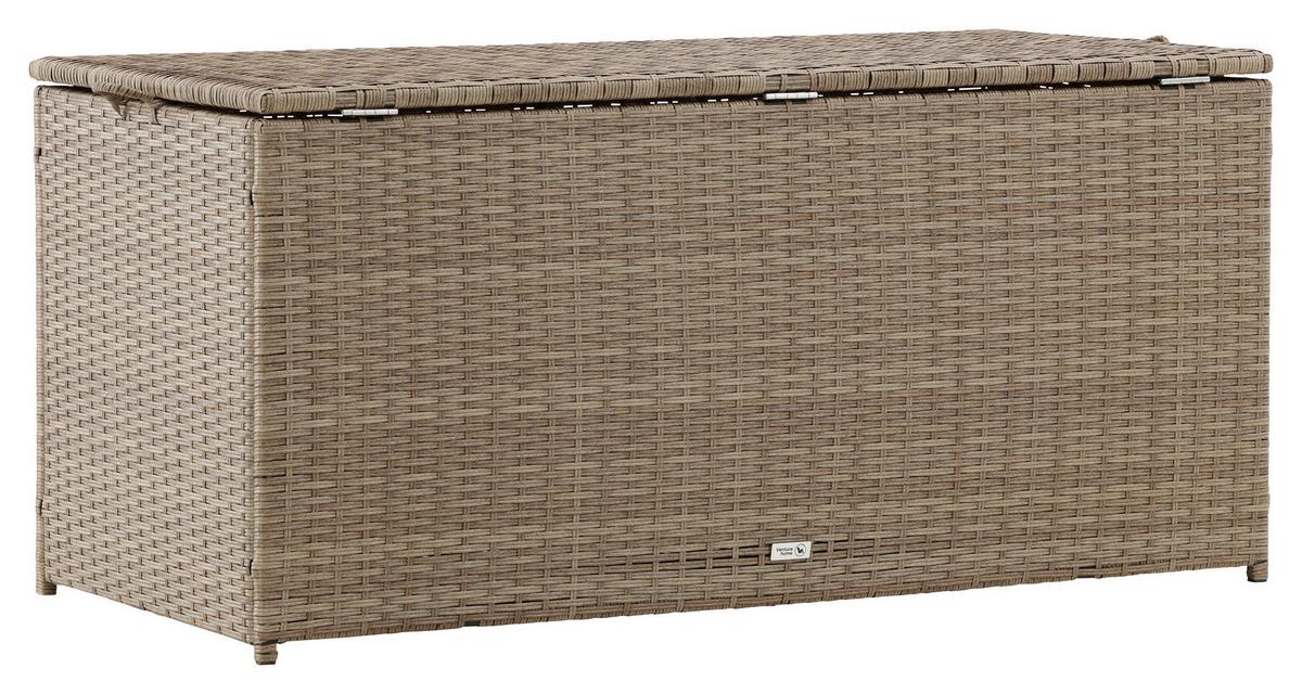 Kissenbox London ca. 130x60x60 cm Hellbraun - Hellbraun, KONVENTIONELL, Kunststoff (130/60/60cm) - Gardenson