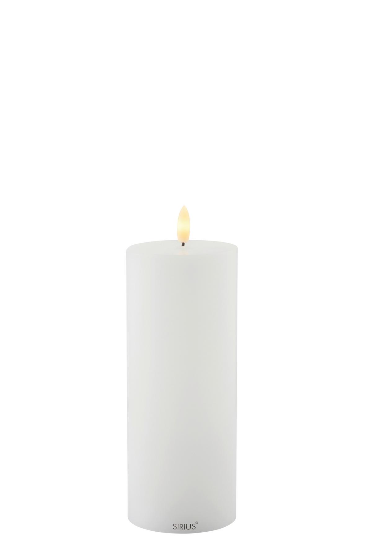 ŚWIECA LED 80812 SILLE OUTDOOR - biały, Basics, tworzywo sztuczne (10/20cm)