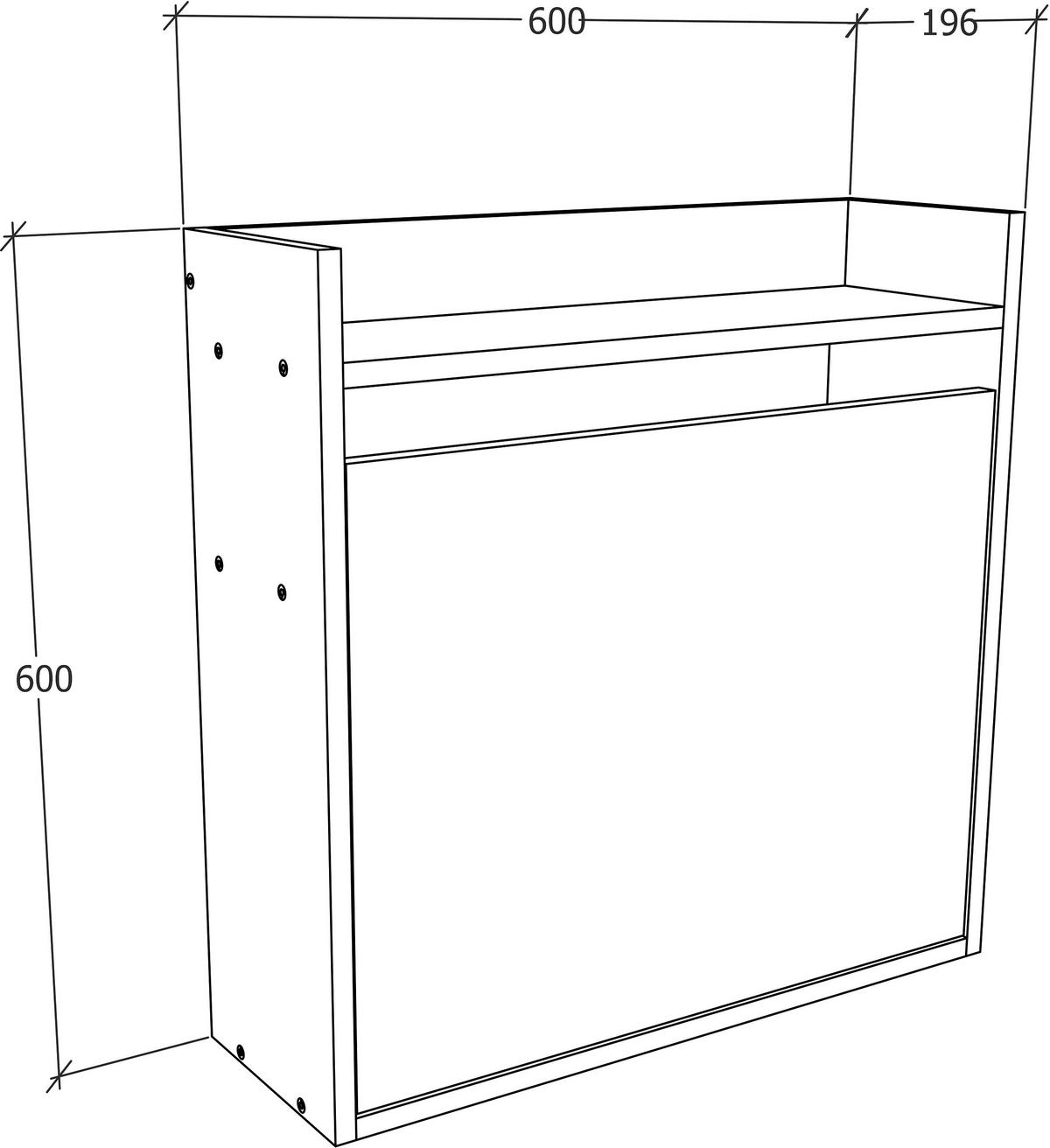 Pisalna Miza Dralis, Bela, 60x20 - bela, Basics, leseni material (60/20/60cm) - MID.YOU