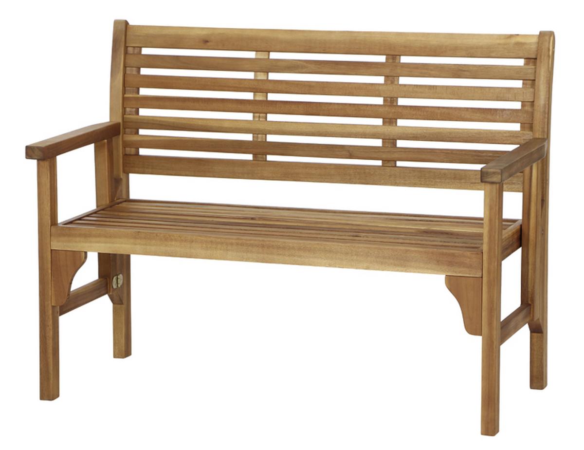 Gartenbank Akazie massiv geölt 508761 - Akaziefarben, MODERN, Holz (120/90/59,5cm) - Siena Garden