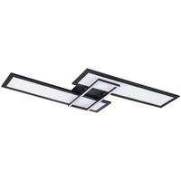 LED-Deckenleuchte Aleyna in Schwarz max. 41 Watt - Schwarz, MODERN, Kunststoff/Metall (90/40/7cm) - Bessagi Home