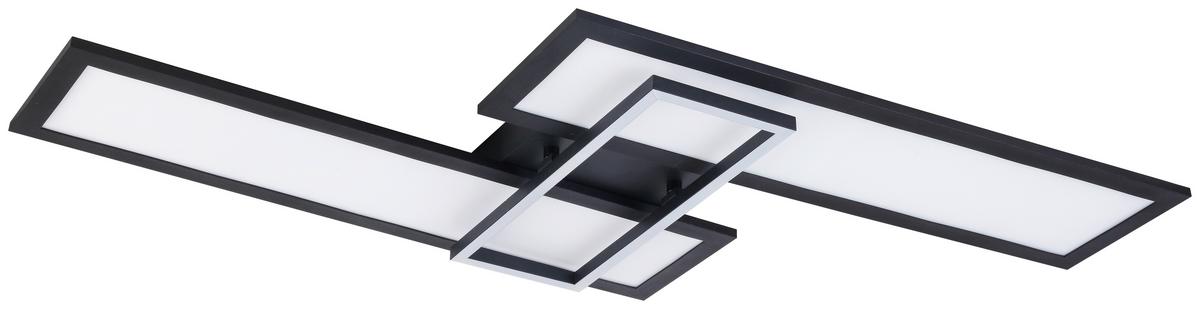 LED-Deckenleuchte Aleyna in Schwarz max. 41 Watt - Schwarz, MODERN, Kunststoff/Metall (90/40/7cm) - Bessagi Home