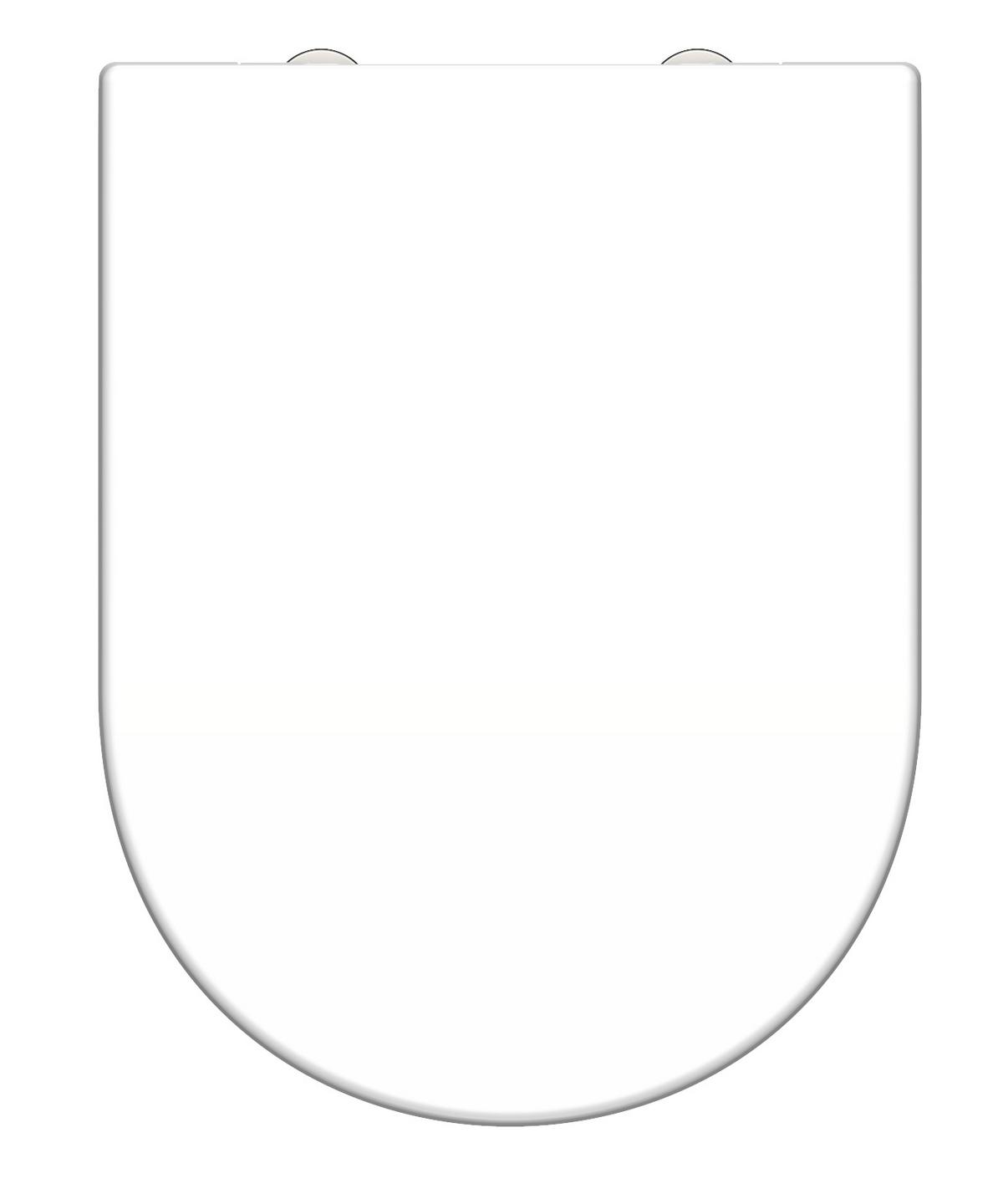 WC-Sitz mit Absenkautomatik in Weiss - Weiss, Kunststoff (34,5/2/45,5cm) - Schütte