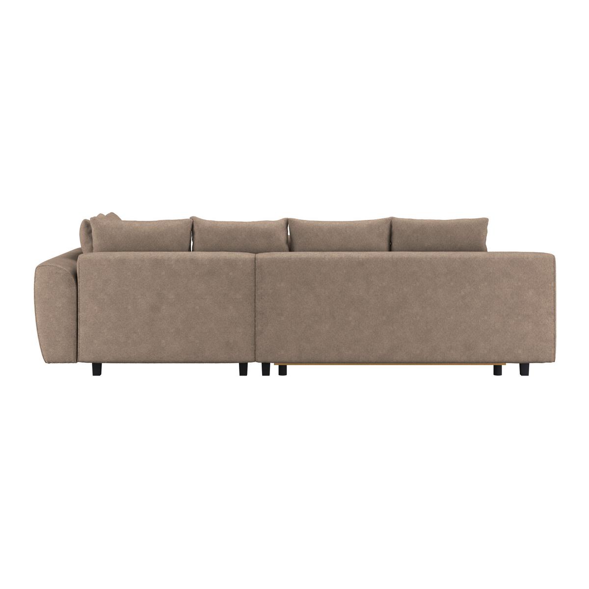 Kutna Garnitura Mendoza - siva/smeđa, Design, tekstil/drvo (309/197cm) - Modern Living