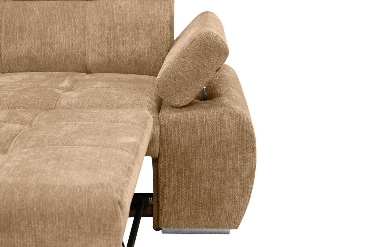 Kutna Garnitura Vegas - srebrne boje/bež-smeđa, Design, drvo/tekstil (173/294cm) - Modern Living