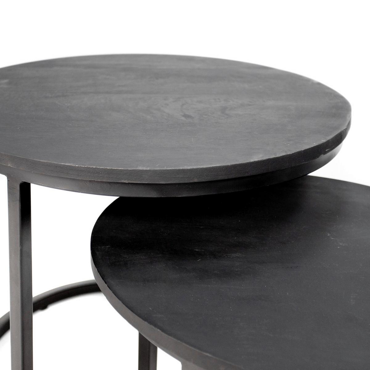 COUCHTISCH GIRO - Schwarz, KONVENTIONELL, Holz/Metall (53/53/53cm) - MID.YOU