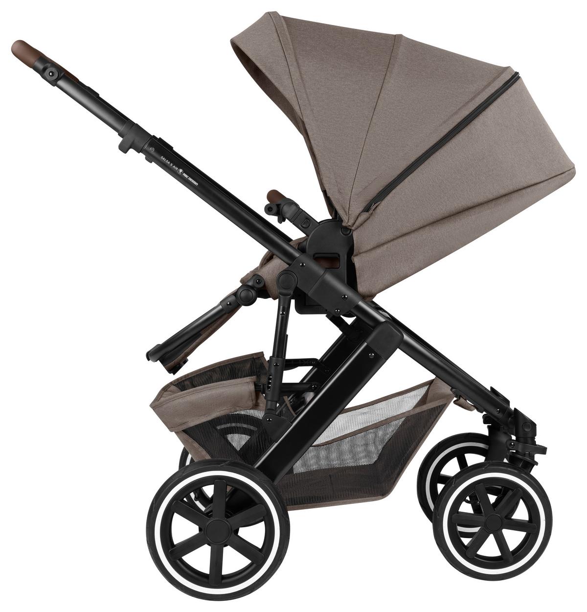 WÓZEK DZIECIĘCY - ZESTAW SALSA 5 AIR MAXI COSI - czarny/biały, Basics, metal/tkanina (95,5/63/118cm) - ABC Design