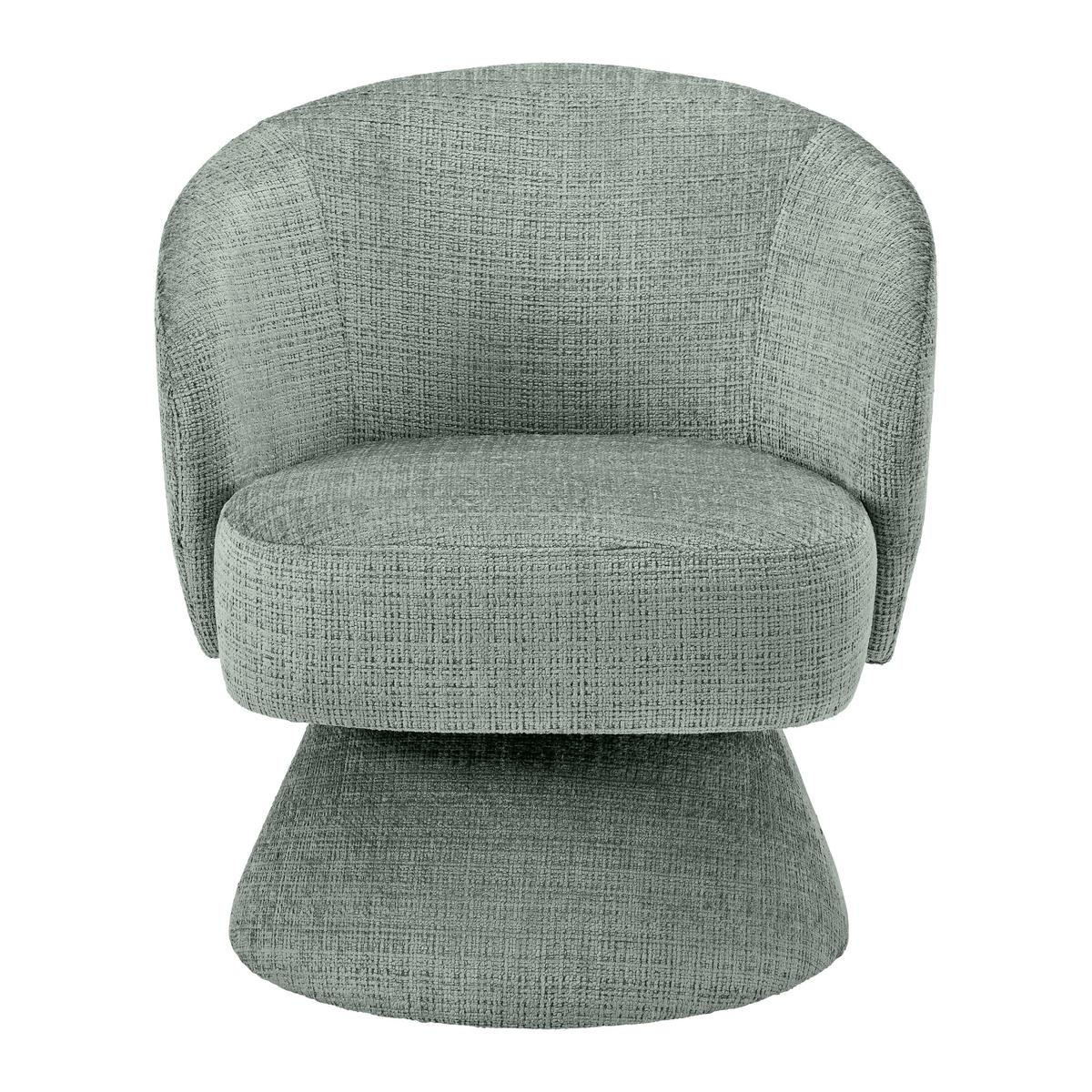 Drehsessel Maja Chenille Hellgrün - Hellgrün, MODERN, Holz/Textil (70/75/68cm) - Mömax