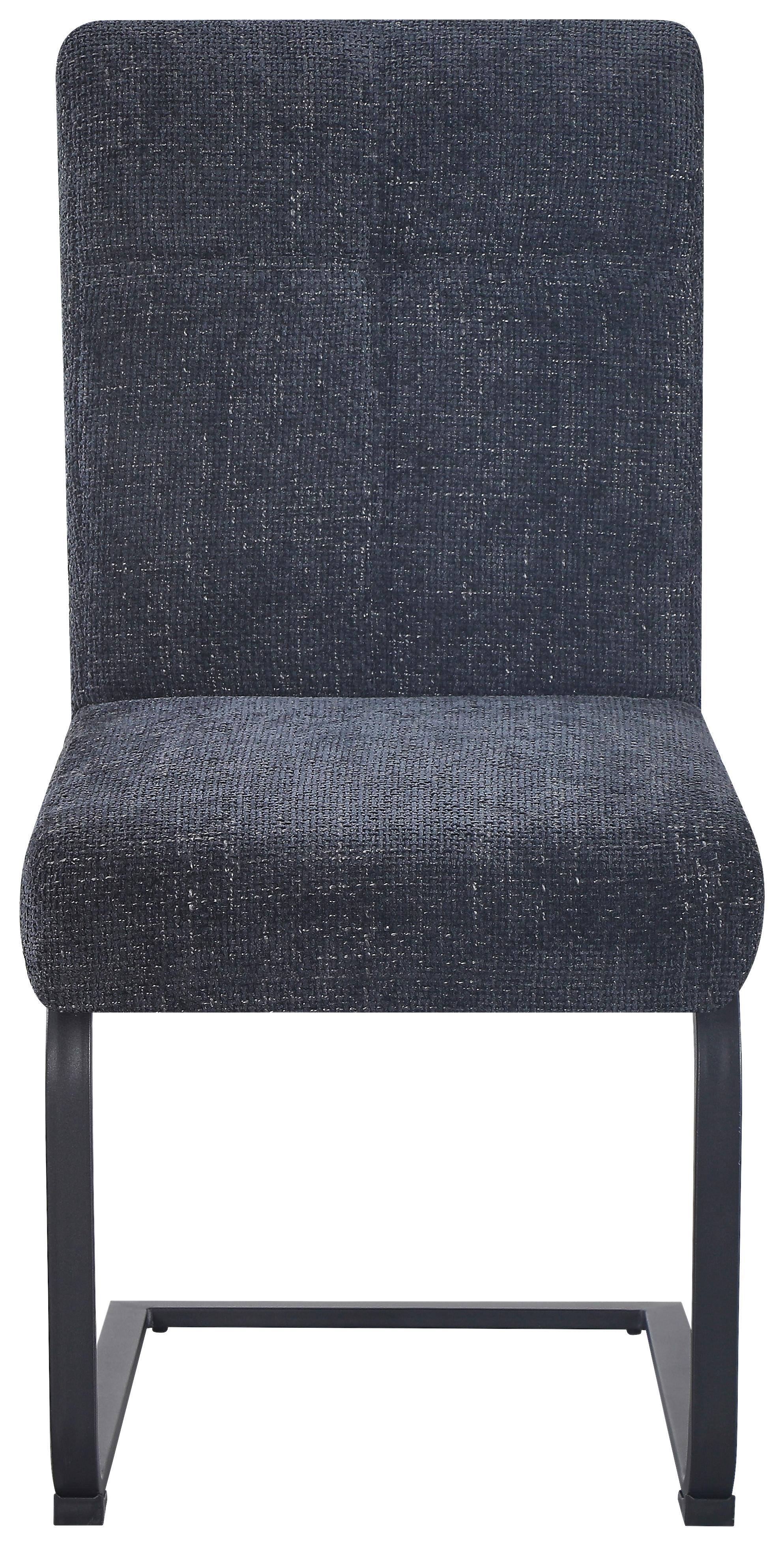 Scaun cantilever LUISE 2 -BASED- - negru, Modern, metal/textil (48/92/60cm) - Mömax