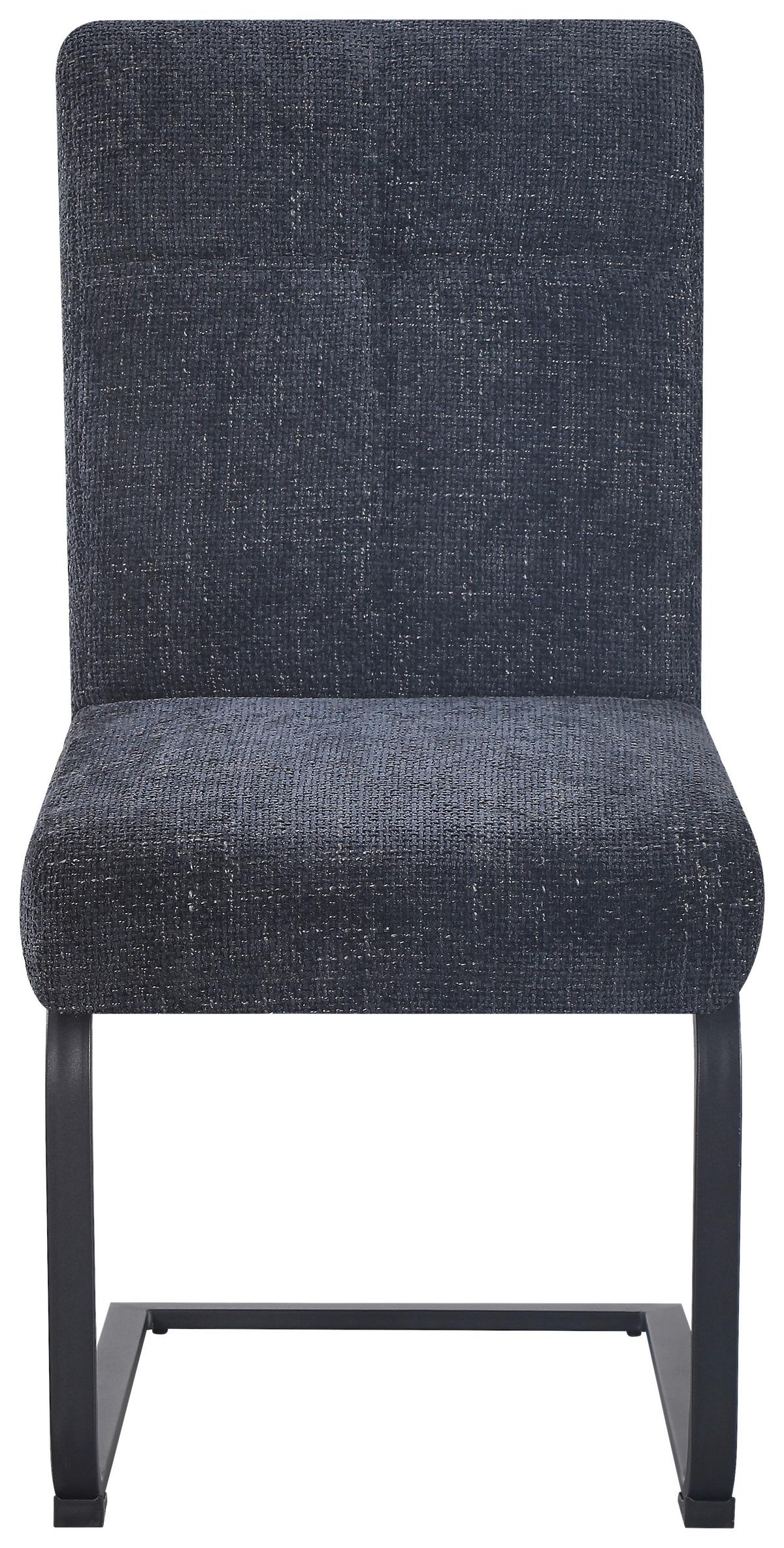 Scaun cantilever LUISE 2 -BASED- - negru, Modern, metal/textil (48/92/60cm) - Mömax