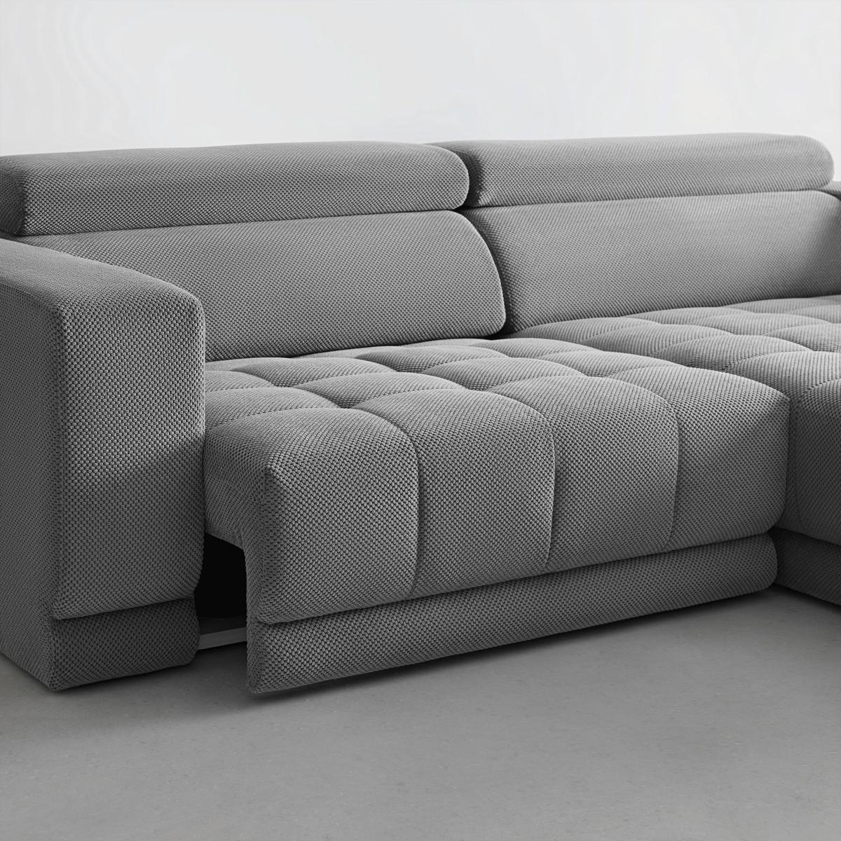 Kutna Garnitura Portland - siva/crna, Moderno, tekstil/plastika (275/78-98/197cm) - Premium Living