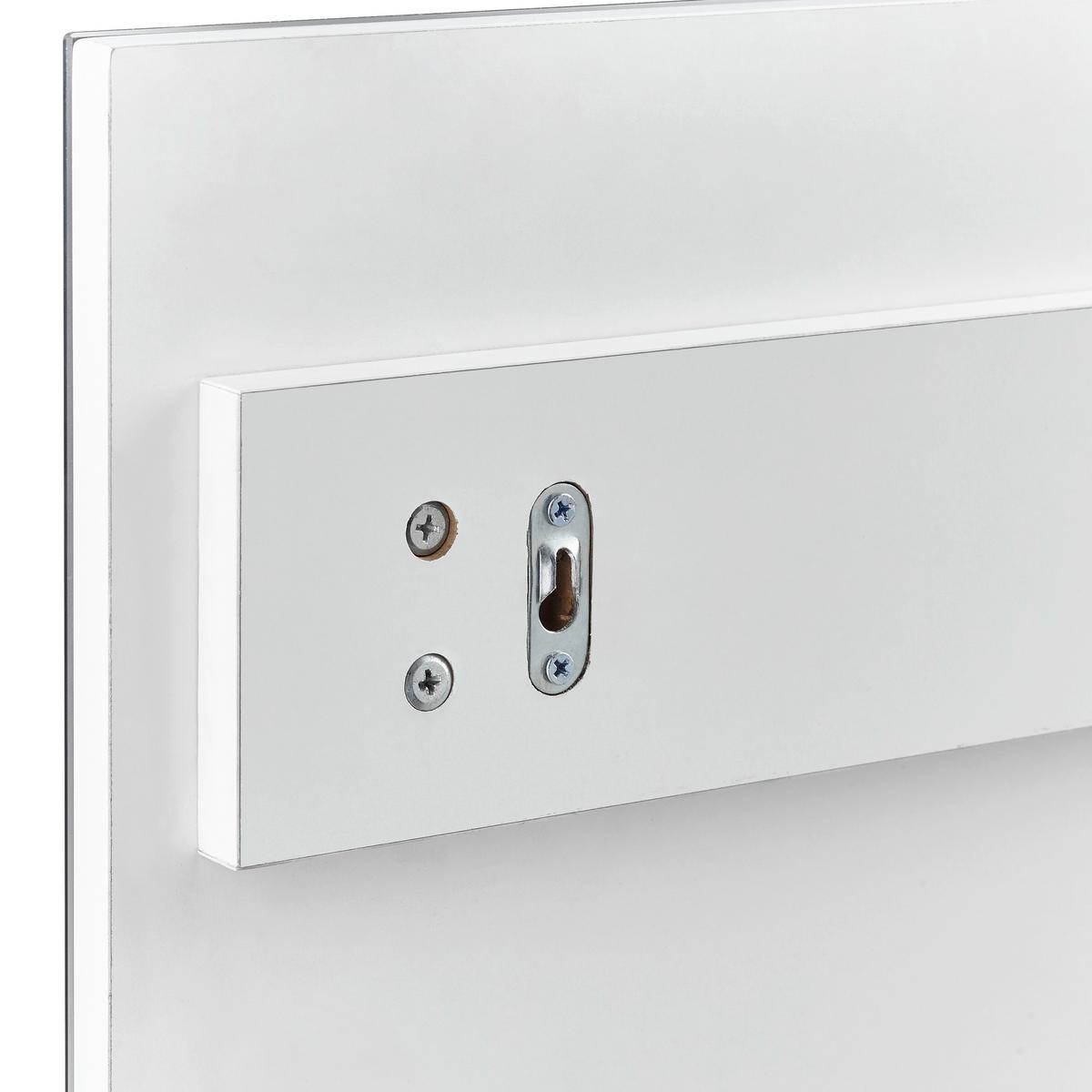 Spiegel Cara ca. 90x62 cm Weiß/Eichefarben - Eichefarben/Weiß, MODERN, Glas (90/62/15cm) - Bessagi Home
