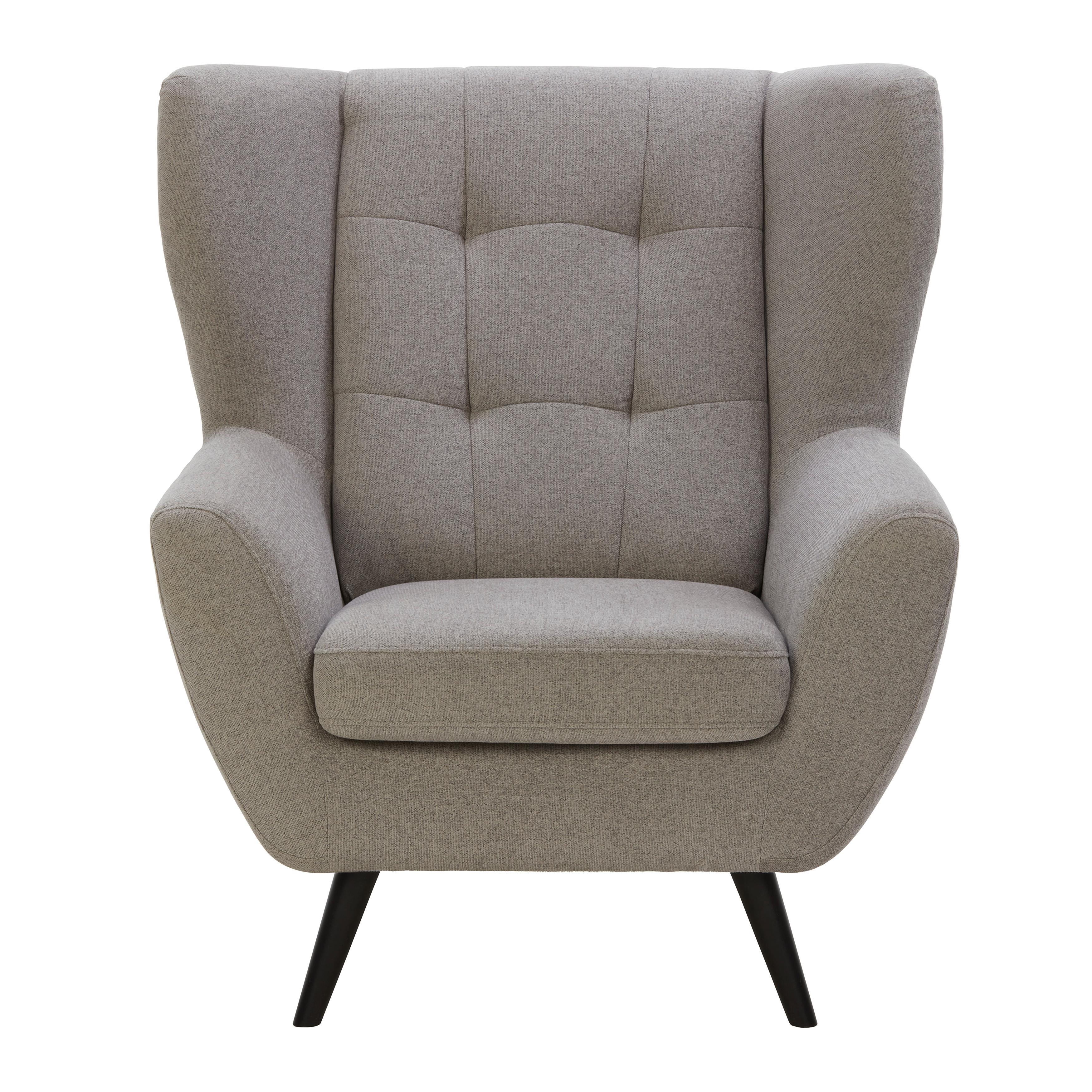 Fotoliu HELSINKI - gri închis/gri, Modern, lemn/textil (91/102/90cm) - Mömax