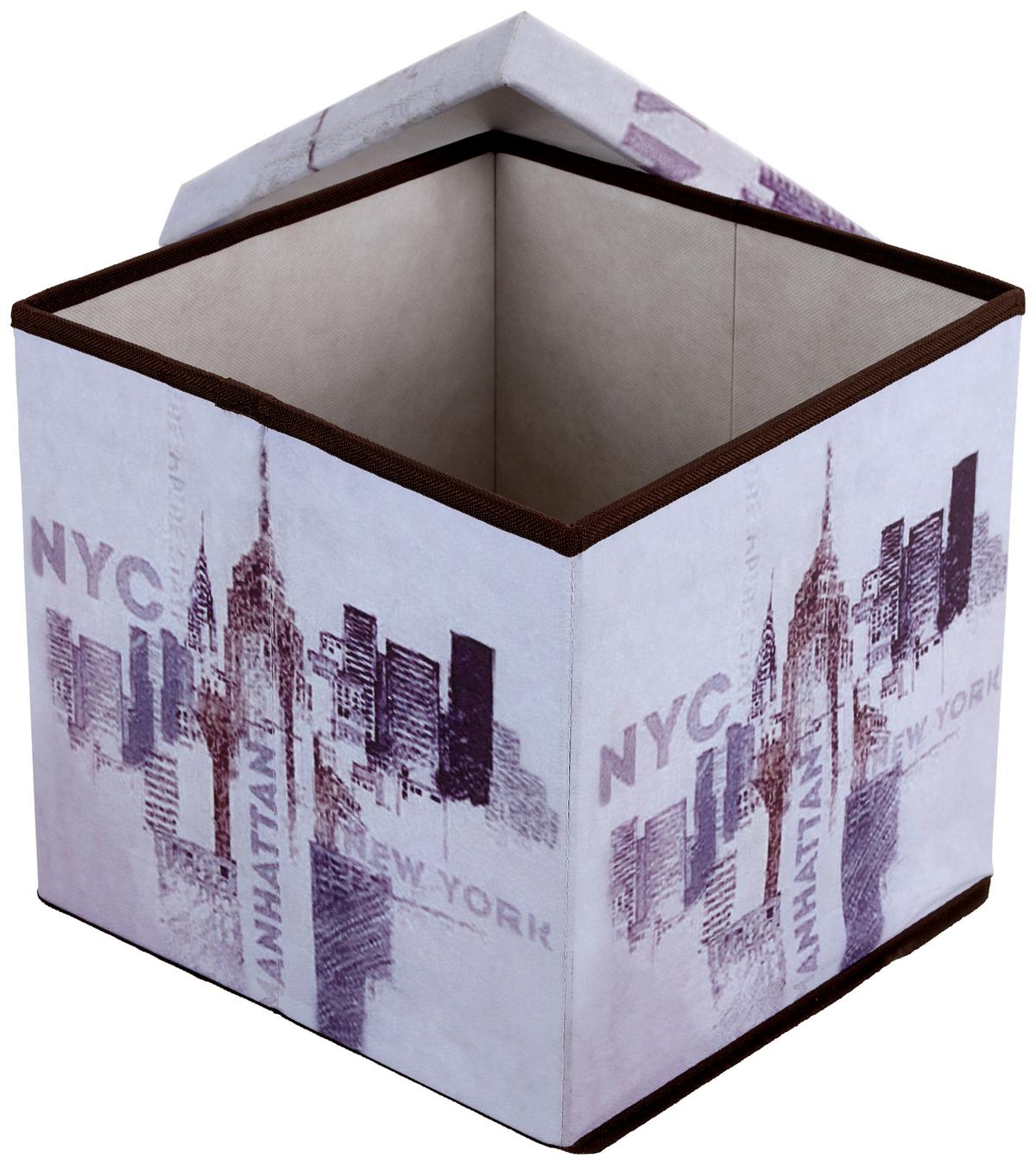 Zložljiv Tabure Nyc - večbarvno, Moderno, tekstil/leseni material (36/36/36cm) - Mömax