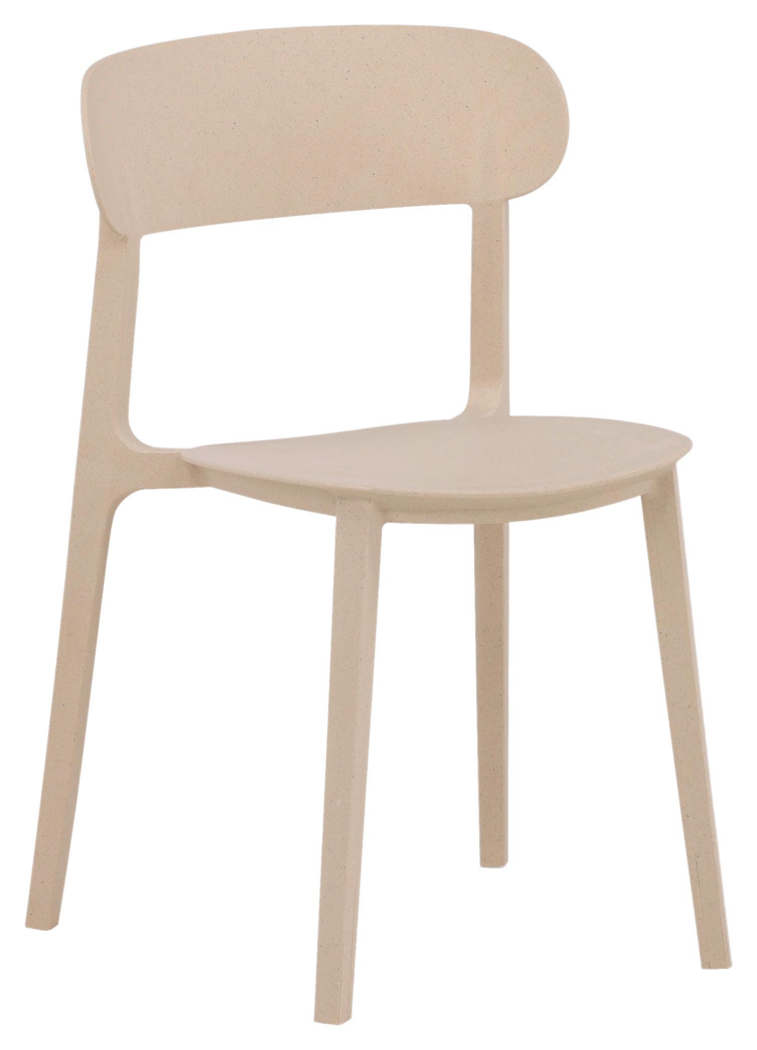 Stuhl-2er Set Åstol ca. 50x78,5x52 cm Beige - Beige, Design, Holz/Kunststoff (50/78,5/52cm) - Livetastic