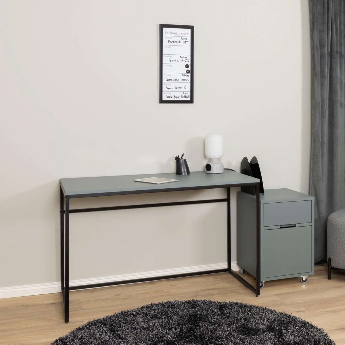 KONTENER NA KÓŁKACH LIPP - zielony, Design, materiał drewnopochodny/tworzywo sztuczne (40/60/45cm)