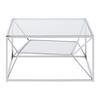 SOFFBORD ANGEL II - kromfärg, Modern, metall/glas (70/70/38cm) - Mömax