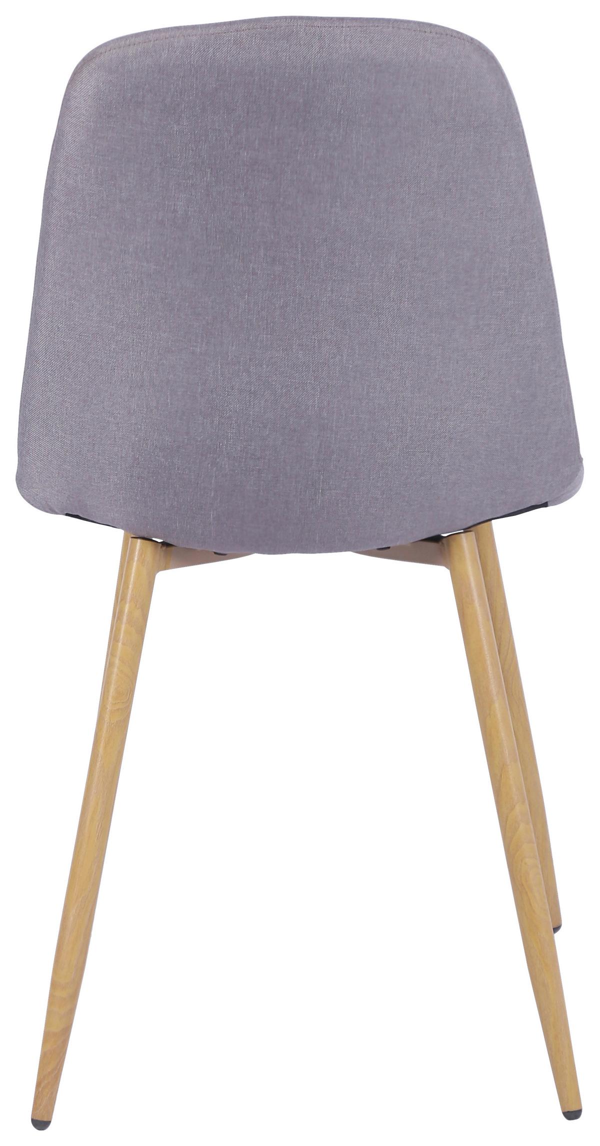Stol Mona, Siva - siva/barve hrasta, Moderno, kovina/tekstil (44/87/56cm)
