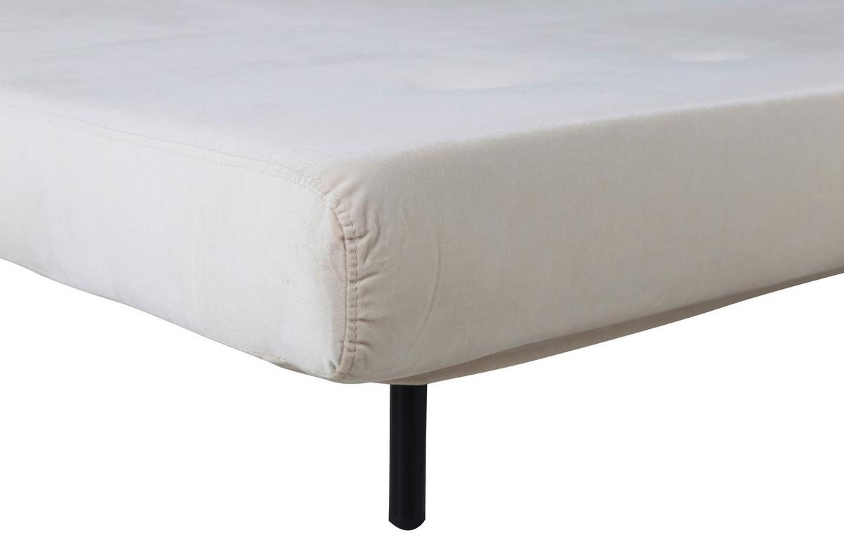 SCHLAFSOFA VICKY - Creme, Design, Textil/Metall (120/88/80cm) - Livetastic