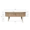 SOFFBORD SKANDY II - naturfärgad, Klassisk, trämaterial/trä (100/50/40cm) - Premium Living