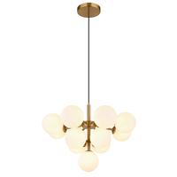 Viseća Svjetiljka Grappy - zlatne boje, Design, staklo/metal (56/120cm) - Globo