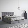 BOXSÄNG MARSELIE - grå/svart, Modern, trä/textil (200/200cm) - Bessagi Home