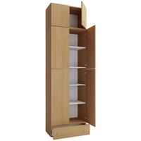 Kleiderschrank Lona XXL Buchefarben ca. 70x240x39 cm - Buchefarben/Grau, MODERN, Holzwerkstoff/Kunststoff (70/240/39cm) - MID.YOU