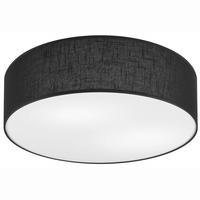Deckenleuchte Estelle Schwarz max. 60 Watt - Schwarz Hochglanz, Basics, Textil (13/45/13cm)
