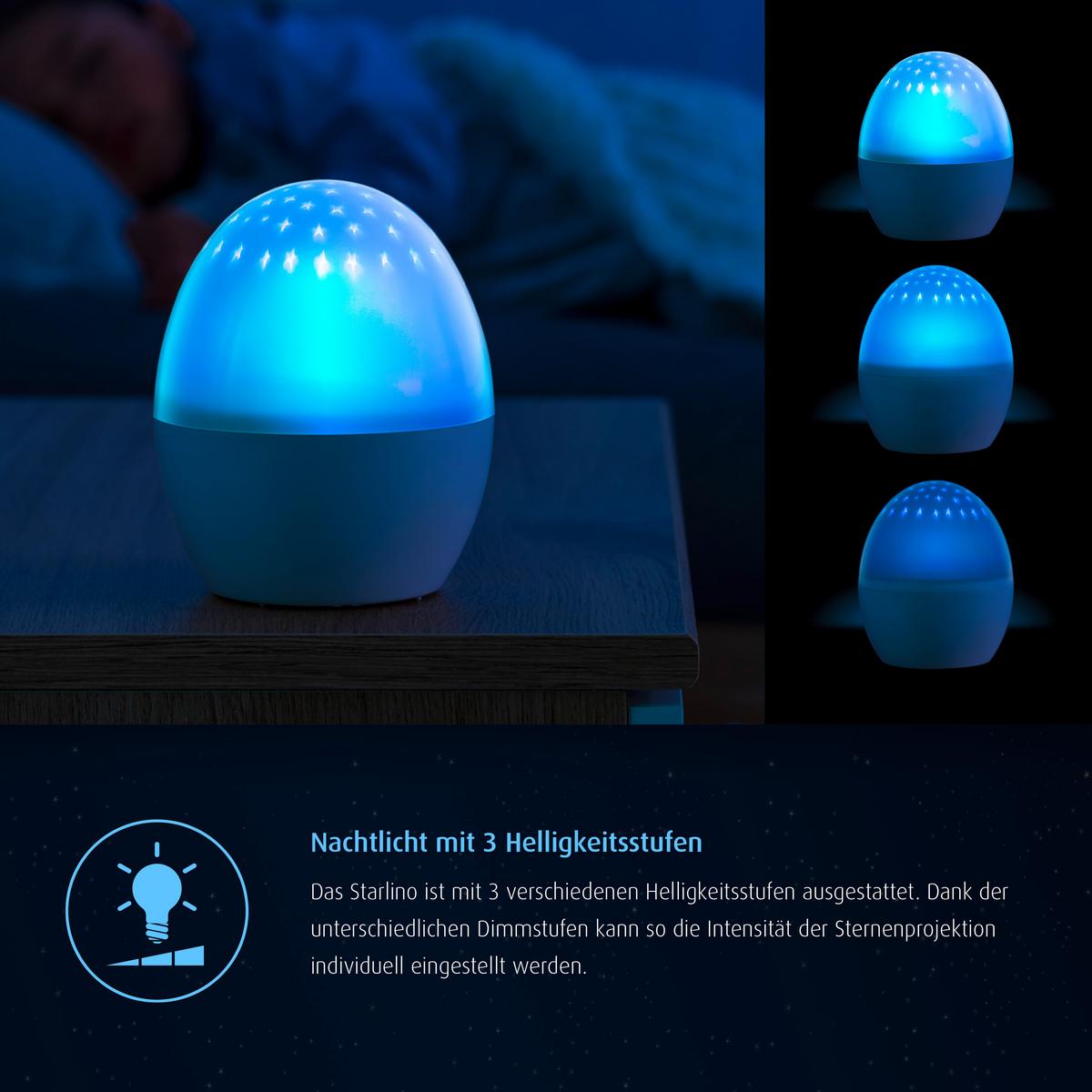 LAMPKA NOCNA DZIECIĘCA STARLINO - biały, Basics, tworzywo sztuczne (10,2/15,5/10,2cm) - Reer