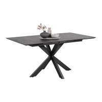 Ausziehtisch Dinner Konzept 3 Schwarz ca. 160x74,5x90cm - Schwarz, Modern, Holzwerkstoff/Metall (160/90/74,5cm) - Mömax