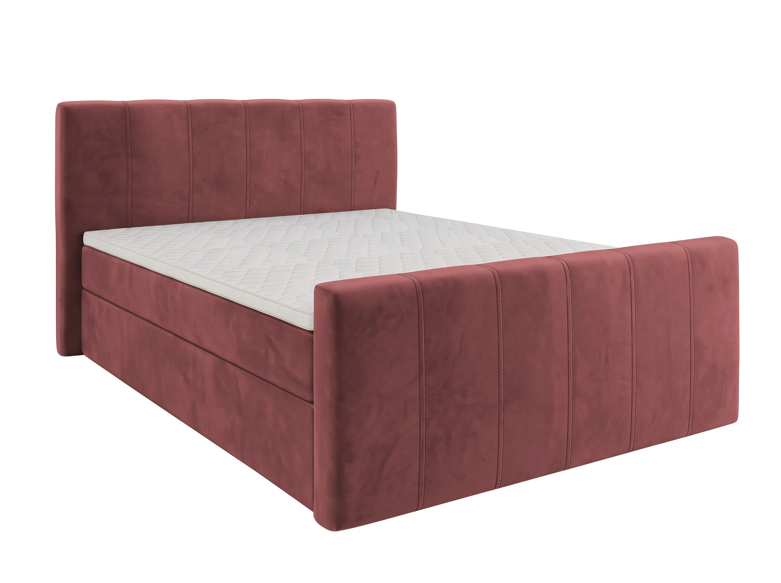 Boxbett Dana Plus Rot ca. 140x200cm - Rot/Schwarz, Kunststoff/Textil (140/200cm) - Based