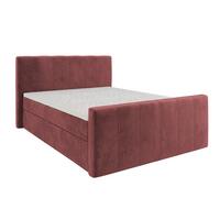 Boxbett Dana Plus Rot ca. 140x200cm - Rot/Schwarz, Kunststoff/Textil (140/200cm) - Based