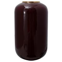 VASE ART DECO 275 - Bordeaux/Goldfarben, Trend, Metall (24/24/50cm) - Kayoom