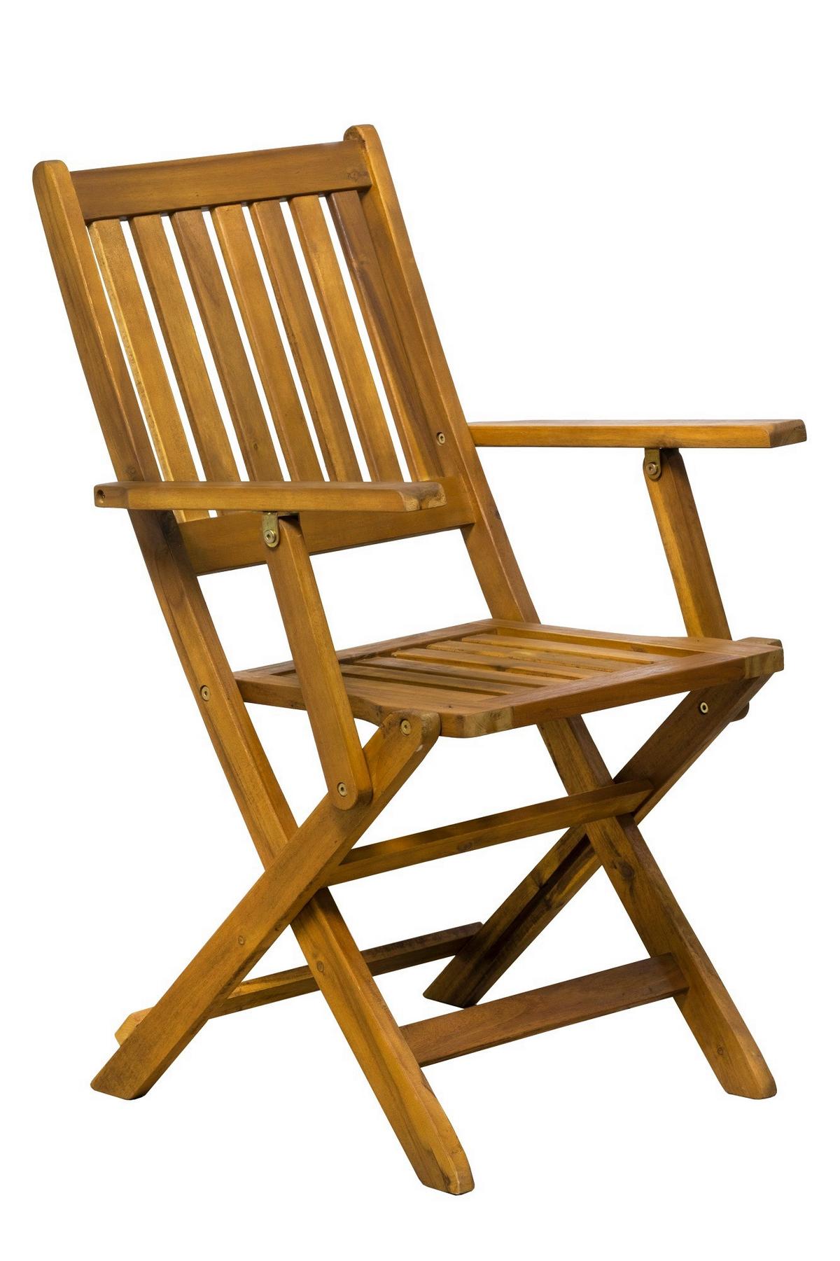 Balkonset 3-tlg. Naturfarben Akazienholz - Naturfarben, Natur, Holz - Gardenson