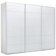 Schwebetürenschrank Weiß - Chromfarben/Weiß, LIFESTYLE, Glas/Holzwerkstoff (249/222/68cm) - Premium Living Schwebetürenschrank Weiß - Chromfarben/Weiß, LIFESTYLE, Glas/Holzwerkstoff (249/222/68cm) - Premium Living
