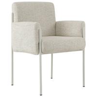 KRZESŁO Z PODŁOKIETNIKAMI JOHNNY -EXKLUSIV- - beżowy, Design, metal/tkanina (62/86/63cm) - Novel