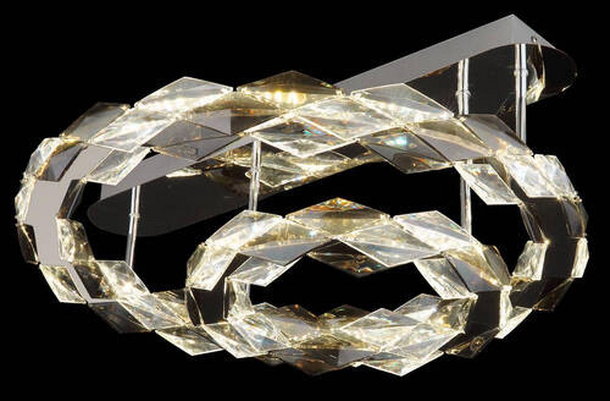 LED-Deckenleuchte Karilion Klar max. 40 Watt - Klar, Design, Kunststoff/Metall (55/24cm) - Globo
