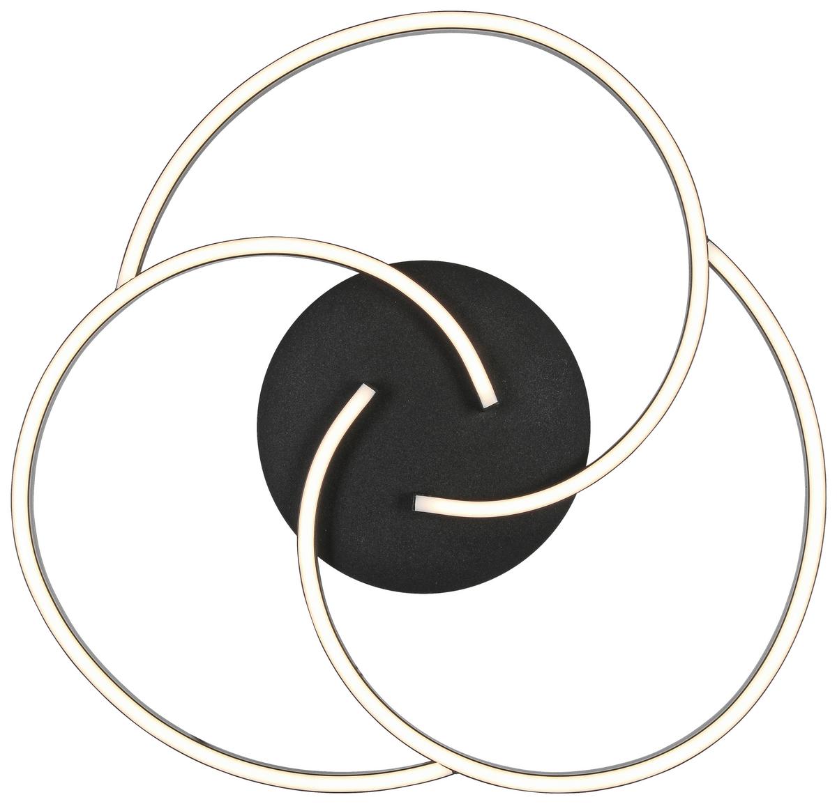 LAMPA SUFITOWA LED DANIELA - czarny, Trend, tworzywo sztuczne/metal (50/7,5cm) - Novel