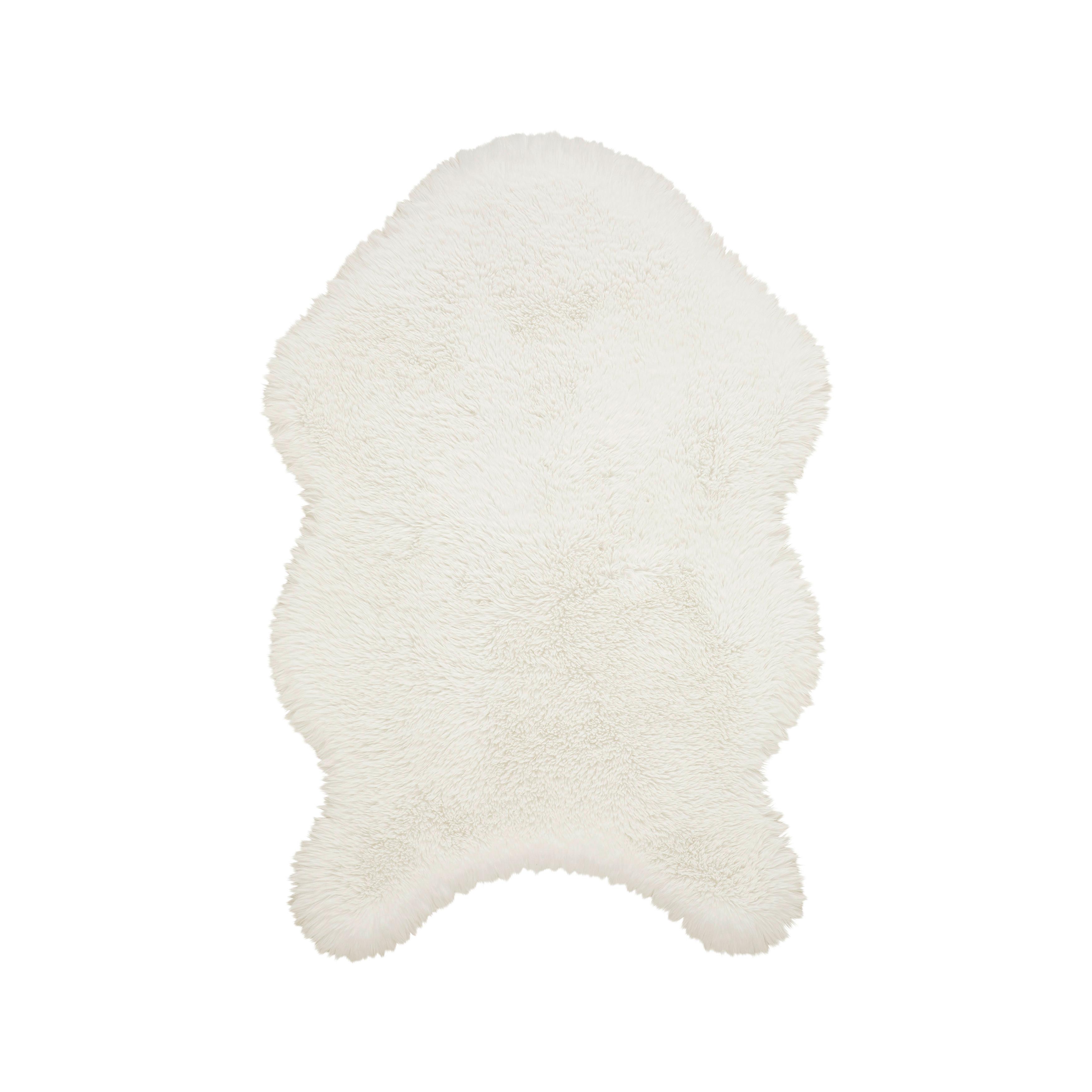 Kunstfell Emil in diversen Farben ca. 60x90cm - Beige/Weiß, KONVENTIONELL, Fell (60/90cm) - Mömax
