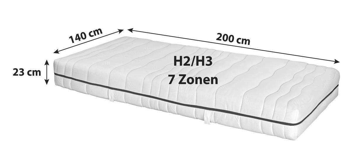 Madrac Od Komforne Pjene Silvy - bijela, Basics, tekstil (140/200cm) - Nadana