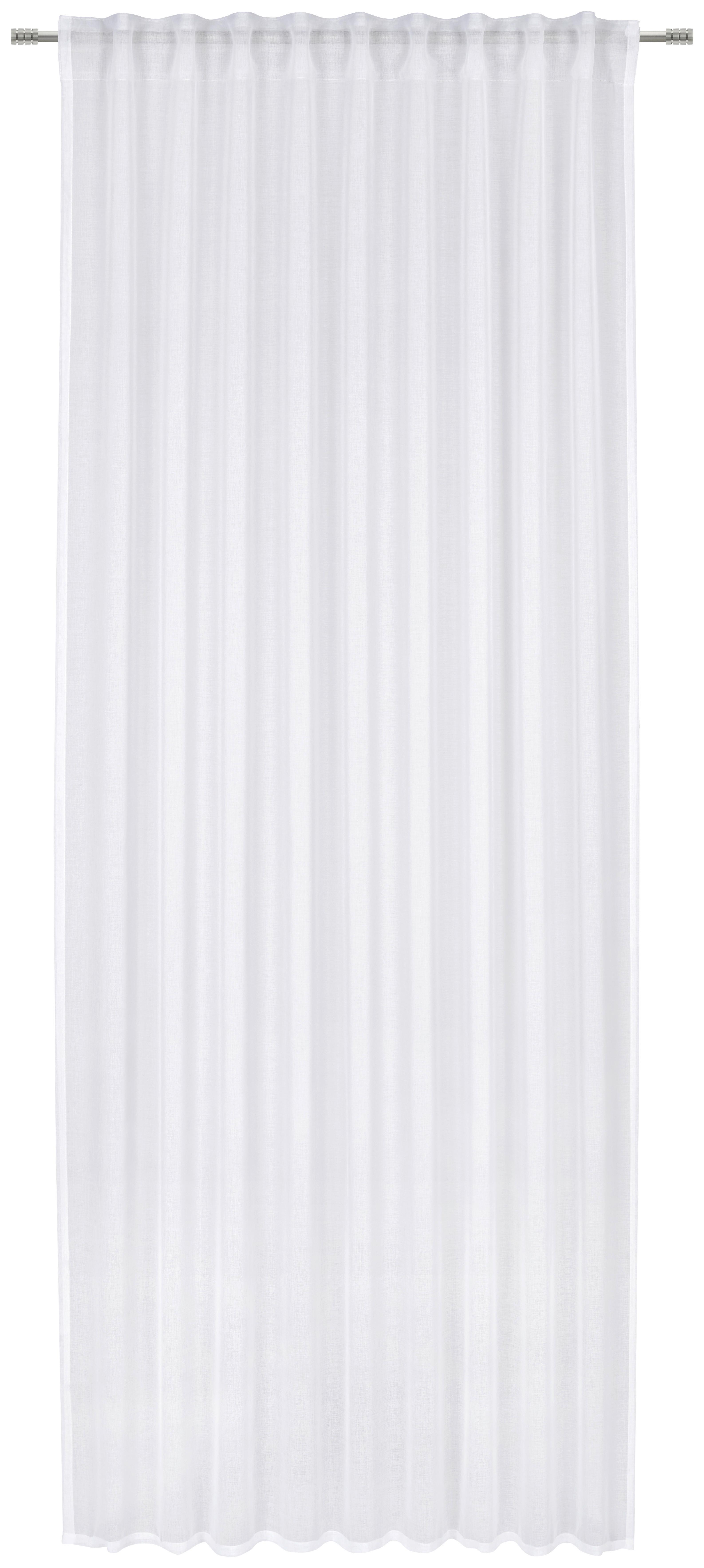 ZASŁONA GOTOWA DOLLY - biały, Basics, tkanina (140/245cm) - Boxxx