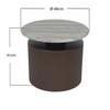 SOFFBORD SOLCO -TREND- - bronsfärgad/naturfärgad, Lifestyle, metall/trämaterial (46/41cm) - Premium Living
