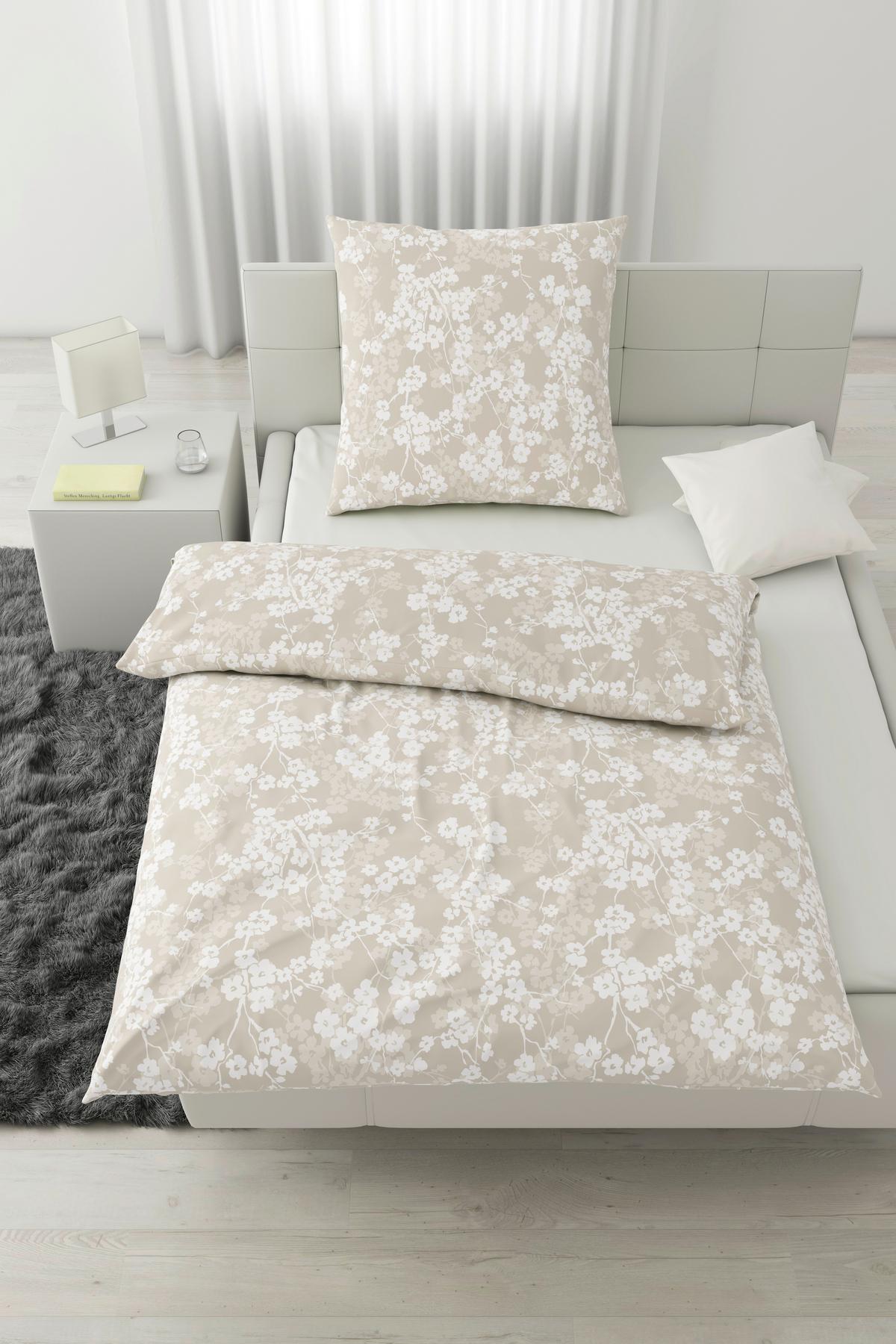 Bettwäsche Catrin Beige ca. 135x200cm - Beige, LIFESTYLE, Textil (135/200cm) - Modern Living