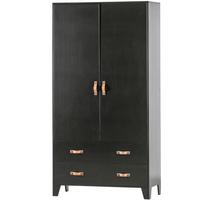 Drehtürenschrank Dian Schwarz - Schwarz, Basics, Holz (94/180/40cm) - MID.YOU