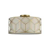 Deckenleuchte Messina Goldfarben max. 60 Watt - Goldfarben, Trend, Kunststoff/Textil (43/19cm) - MAYTONI