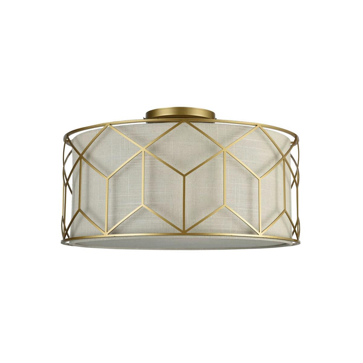 Deckenleuchte Messina Goldfarben max. 60 Watt - Goldfarben, Trend, Kunststoff/Textil (43/19cm) - MAYTONI
