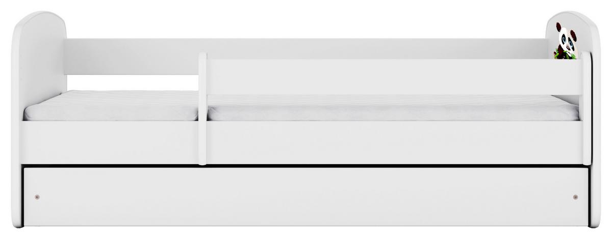 Otroška Postelja Babydreams, Bela, 80x160cm - bela/barve breze, Moderno, tekstil/leseni material (80/160cm) - MID.YOU